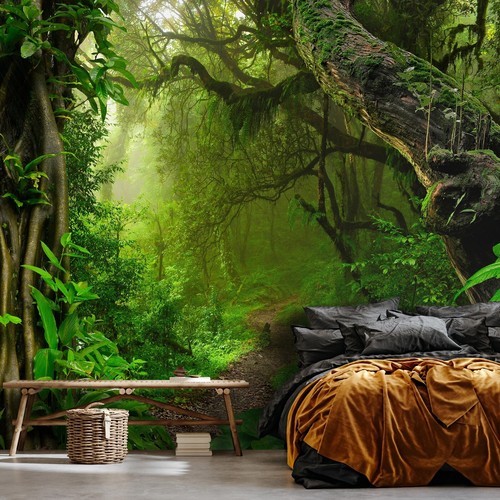 Fotomurale foresta alberi - fotomurale, 3d